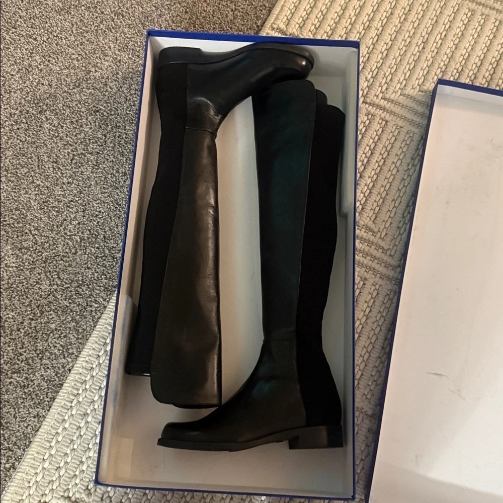 Stuart Weitzman 5050 Boot Black Over-the-Knee Boots